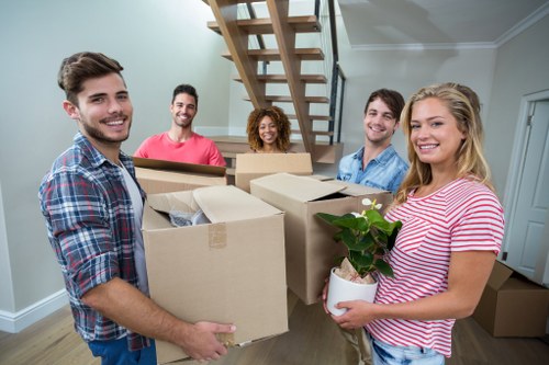 Moving team planning a home relocation in Belmont