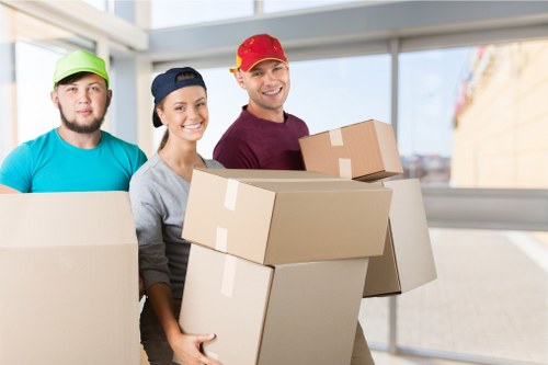 Organised packing supplies prepared for a Belmont residential or office relocation