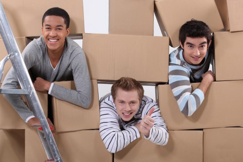 Van transport service helping with a home move in Belmont