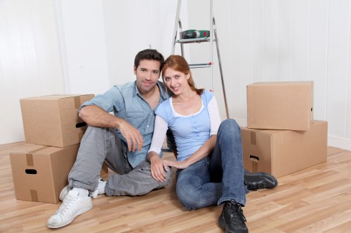 Belmont furniture pick-up process with careful lifting and loading