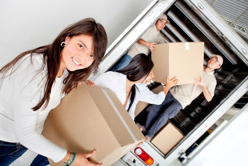 Belmont moving truck supporting apartment and house relocations